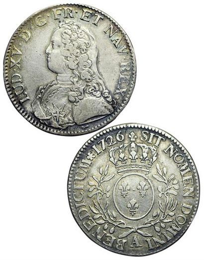 LOUIS XV.
Ecu aux branches d'olivier. 1726...