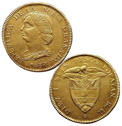 NOUVELLE GRENADE (COLOMBIE).
16 Pesos 1837....