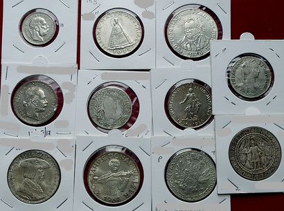 AUTRICHE ET HONGRIE.
Lot de 11 monnaies argent...