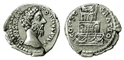 MARC AURELE.
161-180. Denier posthume. R/...