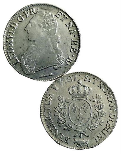 LOUIS XVI.
Ecu de Béarn aux branches d'olivier....