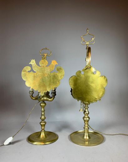 
Deux lampes à poser en forme de lampe à...