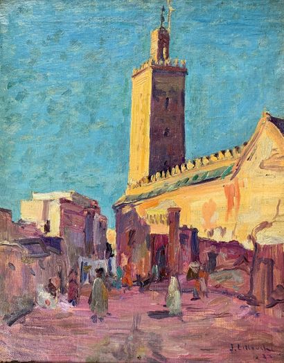 
Jules LELLOUCHE (1903-1963)
Mosquée au Maroc,...