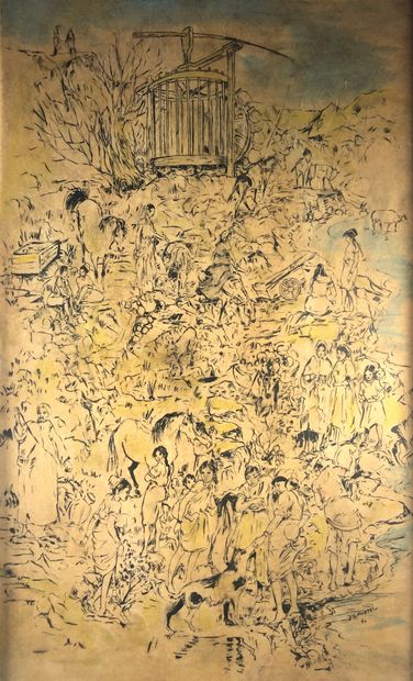 
Jean-Gaston MANTEL (1914-1995)
A la rivière,...