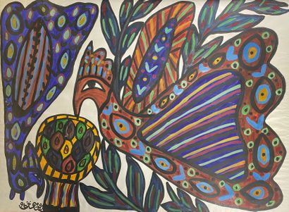 BAYA (1931-1998)

Fantastic birds, 1996.

Gouache...