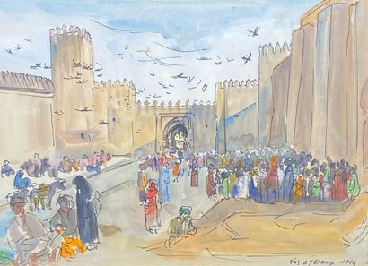 A. J. DAVY (20th century)

Fez, 1964.

Watercolor...