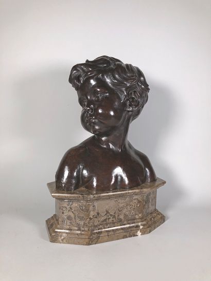 Aimé-Jules DALOU (1838-1902)

Buste d'enfant.

Très...