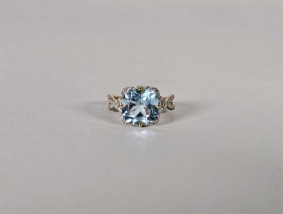 Ring in 9K (375°/°°) yellow gold set with...