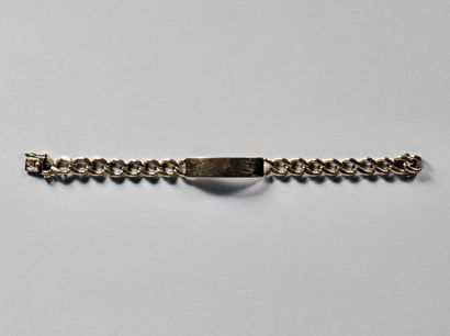 18K (750°/°) yellow gold curb chain, unengraved...