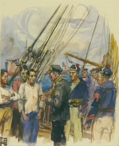 Charles FOUQUERAY (1869 1956)
On se bat sur...