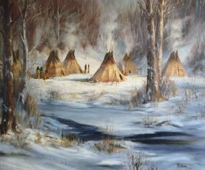David FLITNER (XXe siècle)
Tipis sous la...