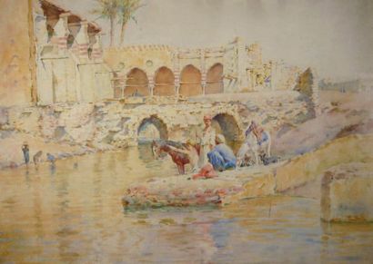Alphonse BIRCK (1859 1942)
Arabes au bord...