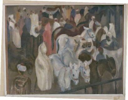 Maurice MOURLOT (1906 1983)
Le souk au Maroc....