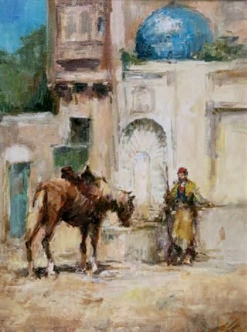 Mikhaïl KRAIEV (1957)
Le cavalier à la fontaine....
