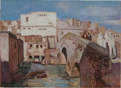 Azouaoui MAMMERI (1892 1954)
Pont sur l'Oued,...