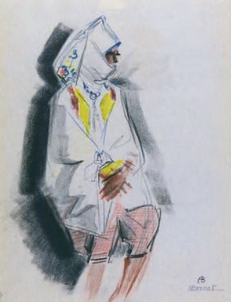 Albert BRENET (1903 2005)
La marocaine. Pastel...