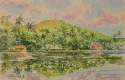 Jacques BOULLAIRE (1893-1976)
Lagon à Moorea....