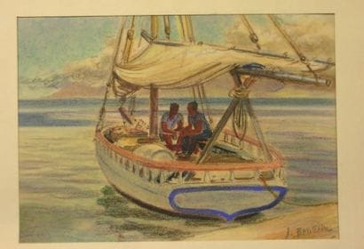 Jacques BOULLAIRE (1893-1976)
Les deux pêcheurs....