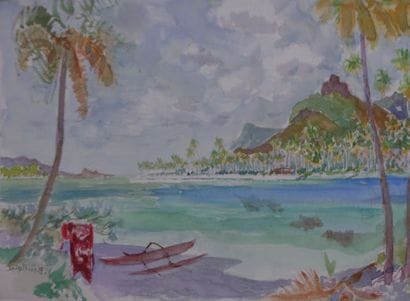 Jacques BOULLAIRE (1893-1976)
Pirogue sur...