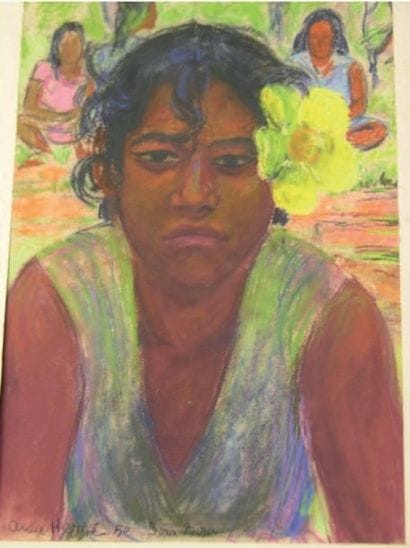 Anne HERVE (XXXXI)
Fille à l'hibiscus, 1950....