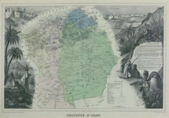 Ecole du XIXe
Les provinces d'Oran. Carte...