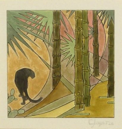 Gaston SUISSE (1896 1988)
Panthère noire....