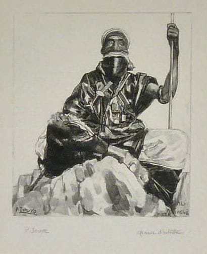 Paul JOUVE (1878 1973)
Targui assis. Lithographie...