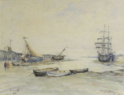 Georges ROSE (189 - 1951)
Le port de Trouville...