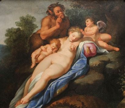 École Allemande du XVIIIe siècle
Vénus endormie...