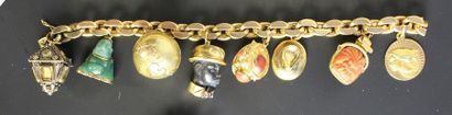 Bracelet souple en or jaune 18K (750‰) à...