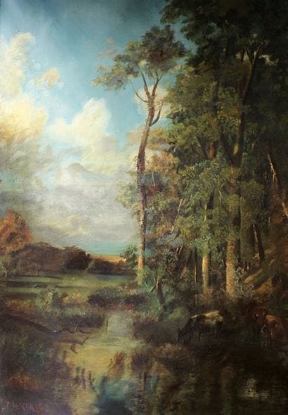 Charles CLAIR (1860 - 1930)
Les vaches à...