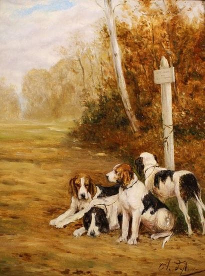 Charles-Olivier de PENNE (1831-1897)
Chiens...