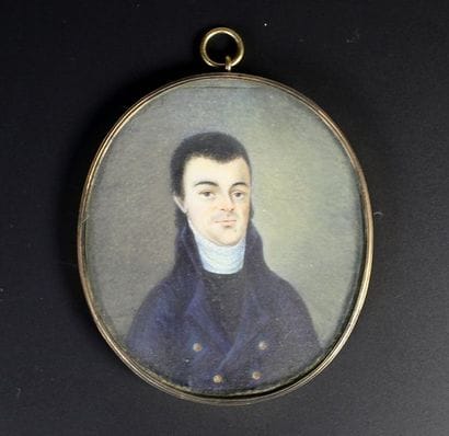 Ecole FRANCAISE vers 1800
Portrait d'homme.
Miniature...