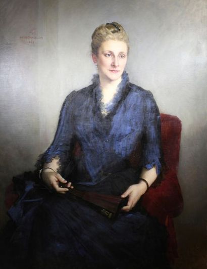Alphonse MONCHABLON (1835-1907)
Portrait.
Huile...