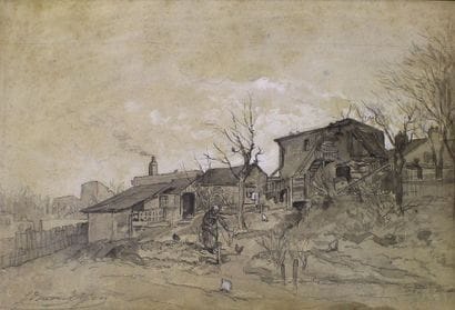 Edmond Charles YON (1836-1897)
Cour de ferme...