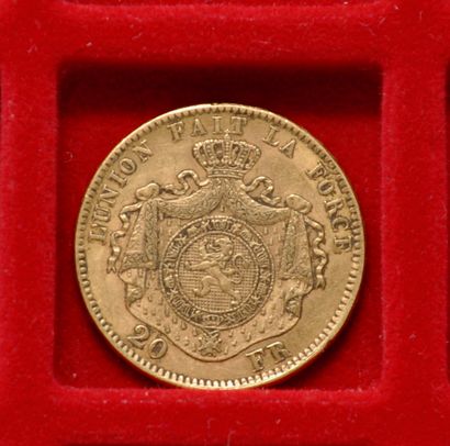 Une pièce de 20 francs or Léopold II, Belgique
Année:...