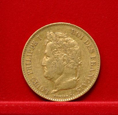 Une pièce de 40 Francs or Louis Philippe,...