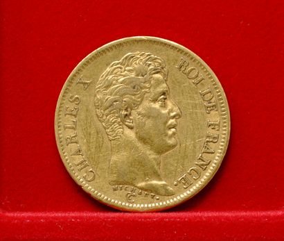 Une pièce de 40 Francs or, Charles X, roi...