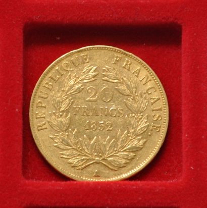 Une pièce de 20 francs or Louis Napoléon...