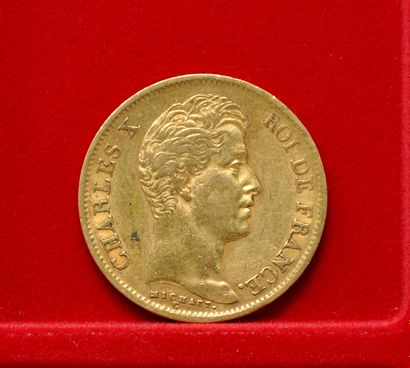 Une pièce de 40 Francs or, Charles X, roi...