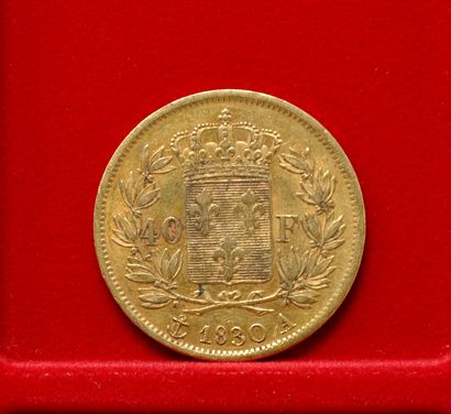 Une pièce de 40 Francs or, Charles X, roi...