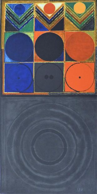 Sayed Raza (1922-2016)
Ensemble de 8 lithographies...