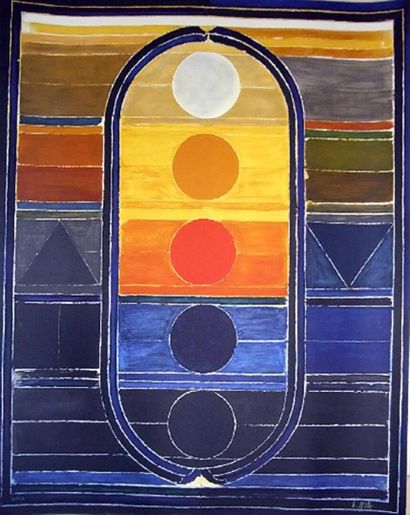 Sayed Raza (1922-2016)
Ensemble de 8 lithographies...