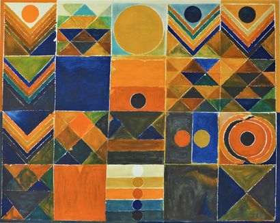 Sayed Raza (1922-2016)
Ensemble de 8 lithographies...