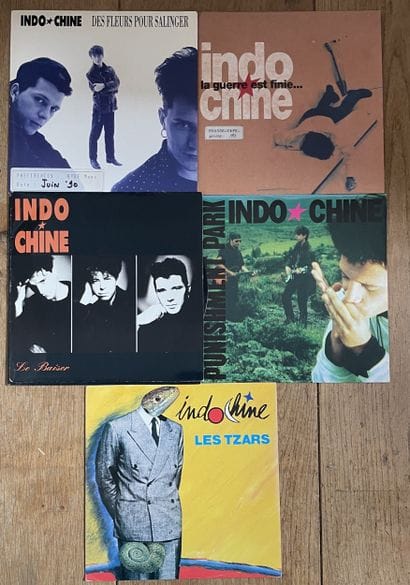 New Wave
Five 45s - Indochine
VG+ to EX;...