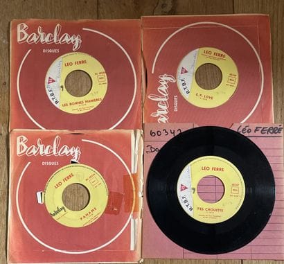 Songs
Four Belgian Jukebox 45s - Leo Ferré
VG...