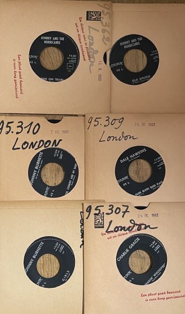 Rock & Roll
Six disques 45T Jukebox belges...