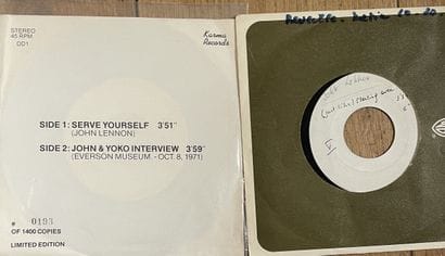 Pop
Two 45 RPM test pressings - John Lennon...