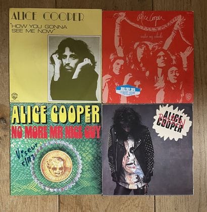 Hard Rock
Four 45s - Alice Cooper
VG to VG+;...