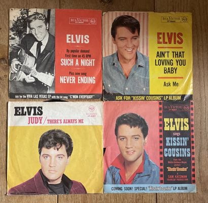 Rock & Roll
Quatre disques 45T - Elvis Presley
Pressages...